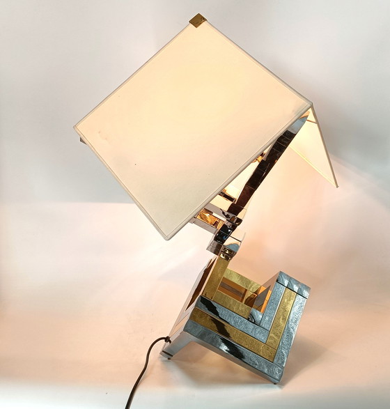 Image 1 of Grande lampe de table géométrique de Lumica, Espagne, années 1970