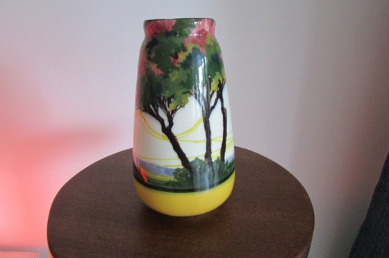 Image 1 of Saint John of the Desert vase, signed MBaptiste