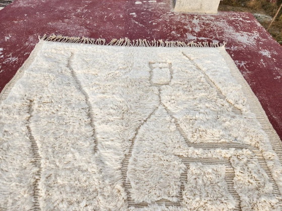 Image 1 of Minimalist Beni Ourain Rug 300x200 cm – Handmade Moroccan Wool Rug