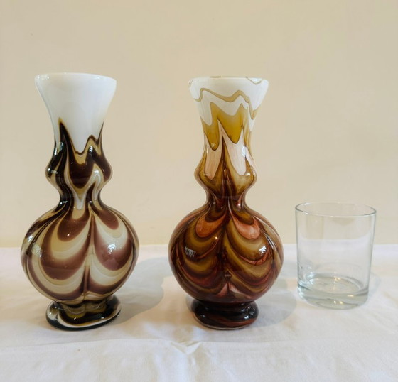 Image 1 of Satz italienischer Vasen und Krug - Opalina Fiorentina (Empoli, 1960-70er Jahre)