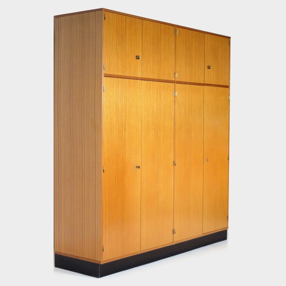 Image 1 of Large tall 8-door vintage designer closet in teak, 1960s