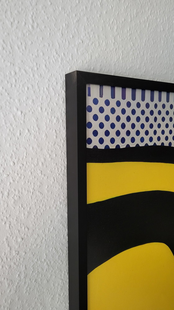 Image 1 of Lichtenstein "La Monja" XXL 212x140 cm en un marco magnético HALBE