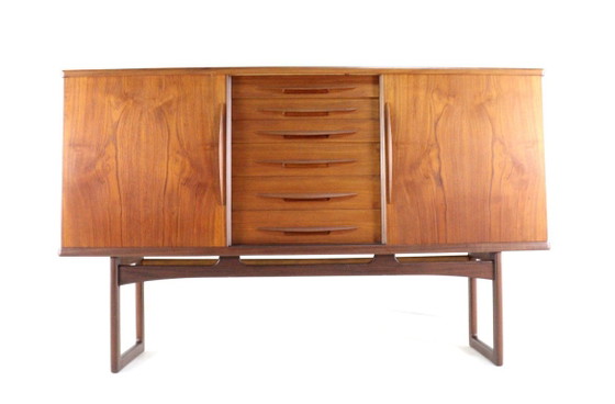 Image 1 of  Vamo Sønderborg highboard attr. Arne Vodder | 194 cm vintage Deens design
