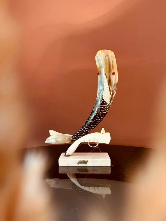 Image 1 of French Vintage Fish Horn Lamp