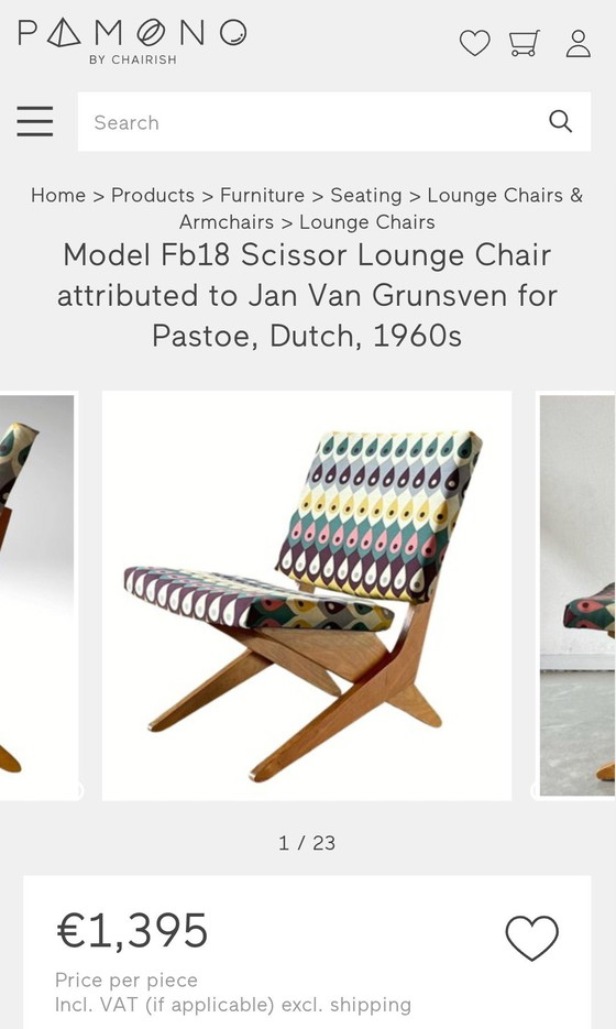 Image 1 of FB18 Scissors chair, Jan van Grunsven for Pastoe