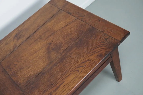 Image 1 of Tavolino da caffè rustico francese in rovere, inizio XX secolo