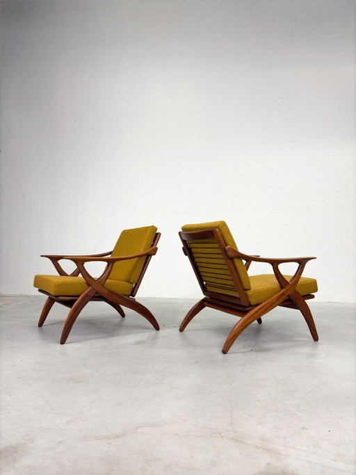 Poltrone vintage di De Ster Geldermalsen – fauteuils, Wood