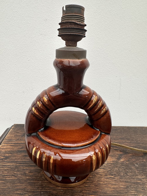 Small ceramic lamp base from the late 40s-early 50s, attributed to Vallauris