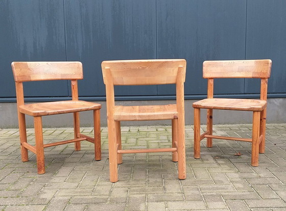 Image 1 of Ensemble de 3 chaises de salle à manger Daumiller en pin massif