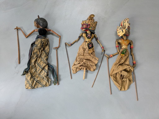 Indonesian masks and Wajang golek dolls