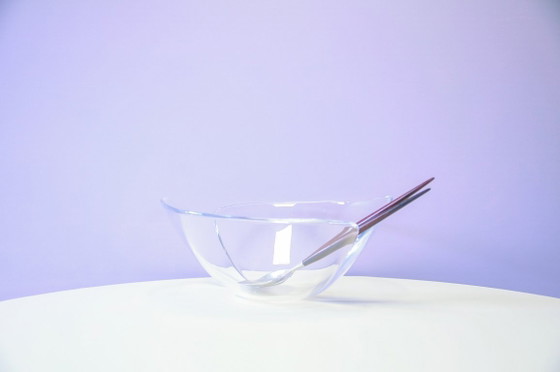 Vintage Glass 'Duo' Bowl Holmegaard – Glass & Decanter (photo 6 of 6)