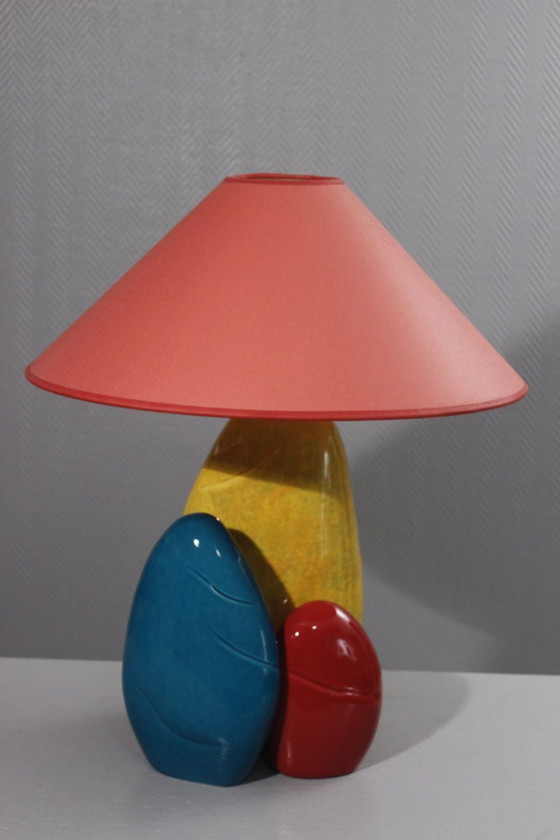 Image 1 of François Chatain - Grande lampe menhir vintage design post-moderne France 1990s