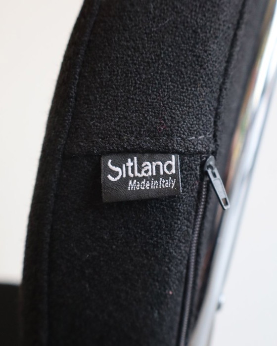 Sitland design poltrona con struttura tubolare made in Italy, Sedie e poltrone, Tessile, Cromo, Nero (foto 4 di 11)