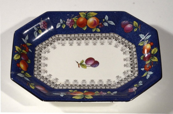 Plat Décoratif en Porcelaine Fine Wegdwood & Co, 26x19cm, Rare, État Moyen, 26cm – Wedgwood, Art de la table (photo 3 of 5)
