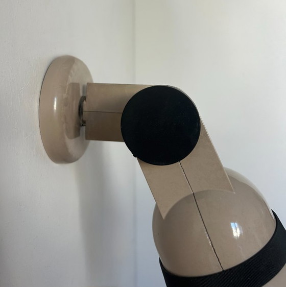 Image 1 of Coppia di applique regolabili vintage, metallo laccato beige, Lita France 1980