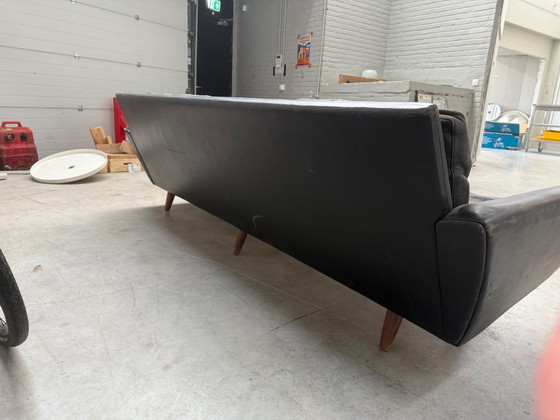 Vintage Zwart Leren Georg Thams Vierzits Design Bank – Vejen Pølstermøbelfabrik, 3-5 zitsbanken, Leather (photo 4 of 8)