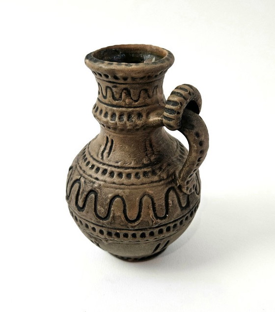 Image 1 of Mid-century Gmundner Vase from Austria | Vintage Handmade Ceramic Pitcher from the '60s