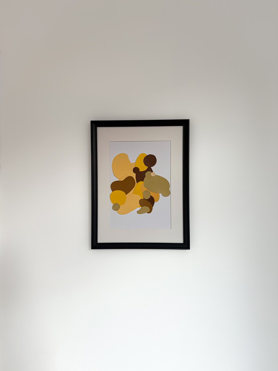 Image 1 of Maria Cascade – Waterval — “Golden Stillness” (Abstract Paper Relief, 2026)