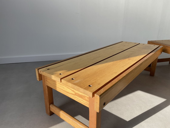 Image 1 of 2 x Rastad & Relling vintage houten bankjes