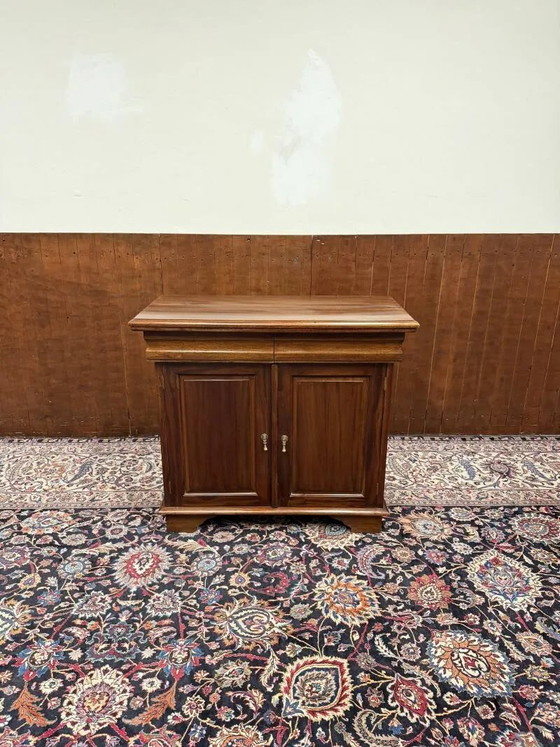 Credenza da ufficio inglese classica, Credenze con vetrina, Marrone (foto 2 di 13)