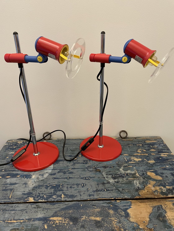 Image 1 of Vintage Memphis bureaulampen