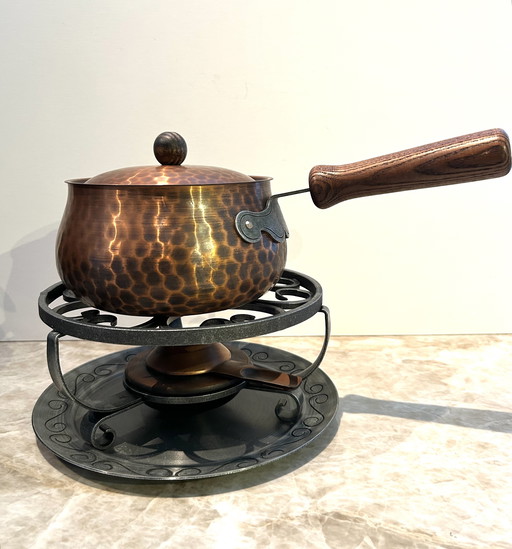 Juego de fondue de cobre retro SIGG