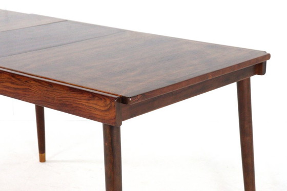 Image 1 of Extendable rectangular rosewood dining table vintage