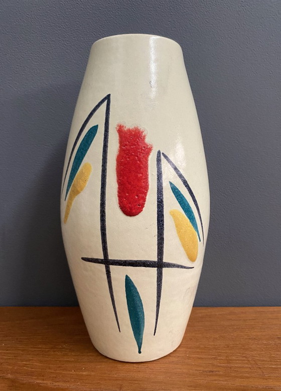 Image 1 of Kleurrijke Scheurich vaas model 243-22, jaren 60