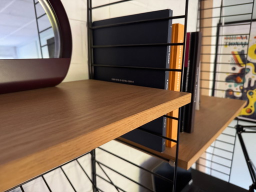 String shelves + desk