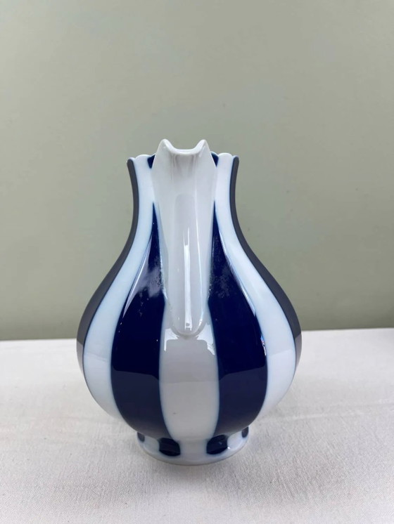 Kobalt gestreifte Karaffe – Gläser & Karaffe, Porcelain, Art Deco (photo 4 of 10)