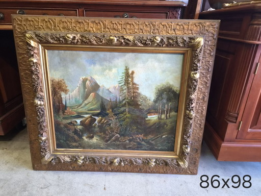 Prachtig schilderij met mooie lijst