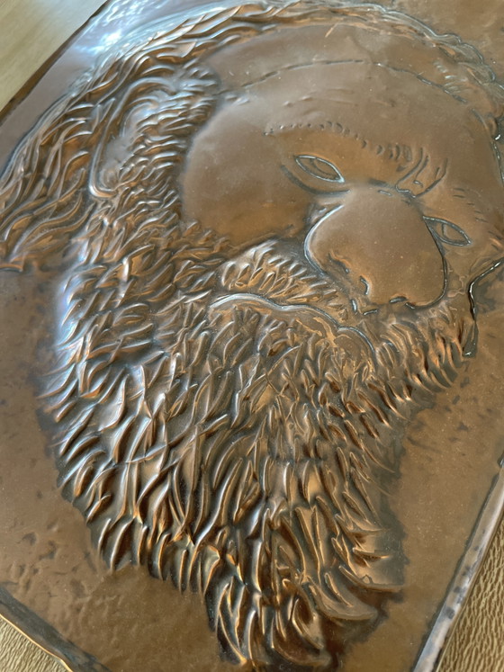 Brutlistische Kunst – Wanddecoratie, Wood, Copper (photo 4 of 5)