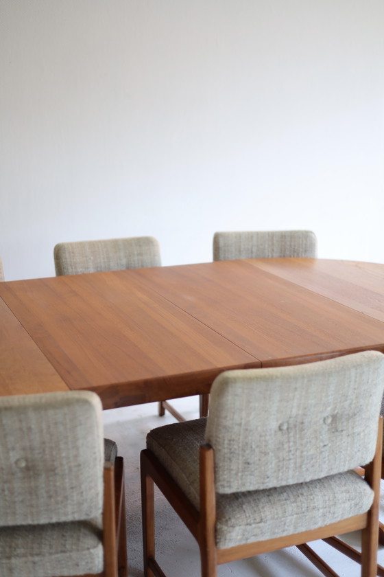 Image 1 of Table de salle à manger extensible en teck, années 1950/60