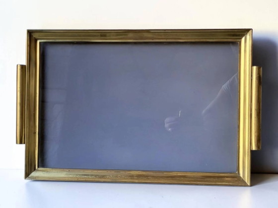 Messing Plateau Hollywood Regency 1960er – Tischdekoration, Brass (photo 3 of 8)