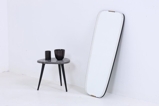 Vintage Mirror 60s | Mid - Century Hanging Mirror Mirror Wood Retro Slanted Vintage #06-04