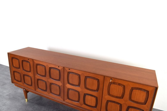 Image 1 of Buffet en teck du Mid Century par Rolf Rastad & Adolf Relling pour Gustav Bahus, années 1960.