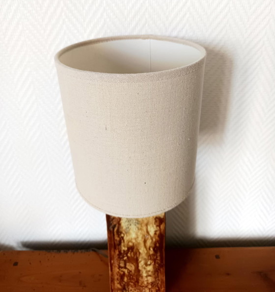 Image 1 of Vintage geglazuurd aardewerk lamp