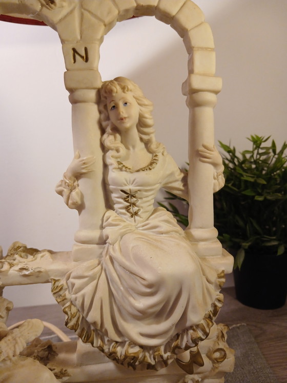 Rare lampe traversante en oxolyte Giuseppe Armani l arte nel mondo Florence 50 cm Capodimonte (photo 11 of 15)