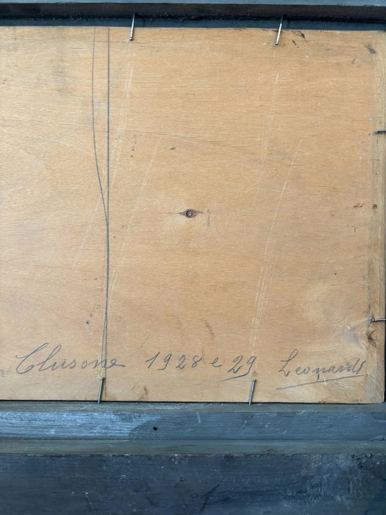 Oil Painting on Board of Clusone with Train by Leonardi,, Stagi & Leonardi, Paintings & Drawings (photo 5 of 6)