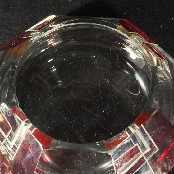 Caja Art Deco Bohemia Constructivista de Cristal Rojo de Karl Palda, 1930 – Objetos decorativos, Crystal (photo 7 of 11)