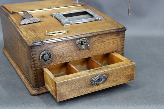 Image 1 of Antike hölzerne Registrierkasse