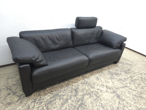 Image 1 of De Sede ds 17 Wk Living Leather Sofa Couch Designer Sofa Black Top