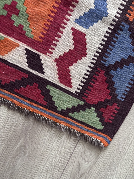 Image 1 of Colorful hand-woven Kelim rug