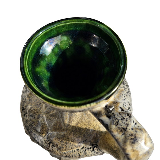 Image 1 of Vase Bay Keramik 77 17 anse, vase Bodo Mans gris clair vintage milieu du siècle