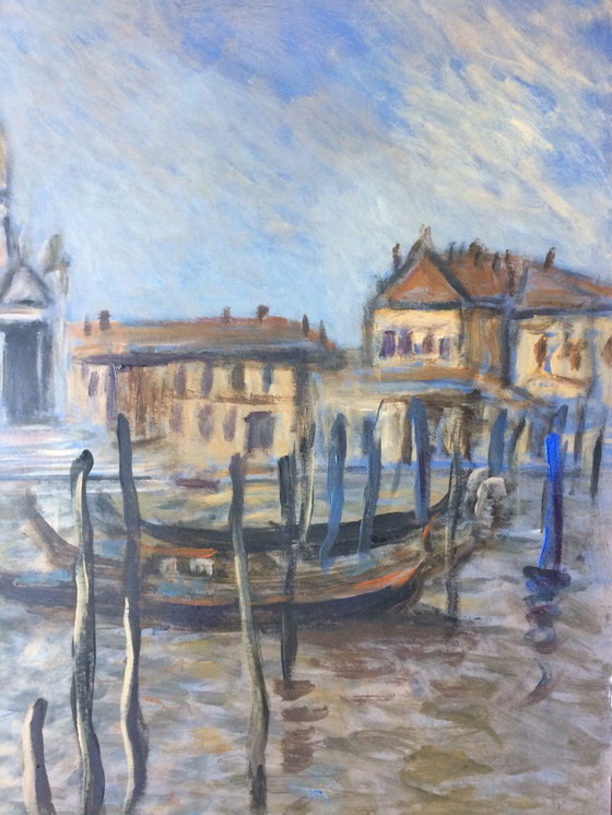 Image 1 of Painting by Henry Saint-Clair (1899-1990) "Church of Salvation in Venice"