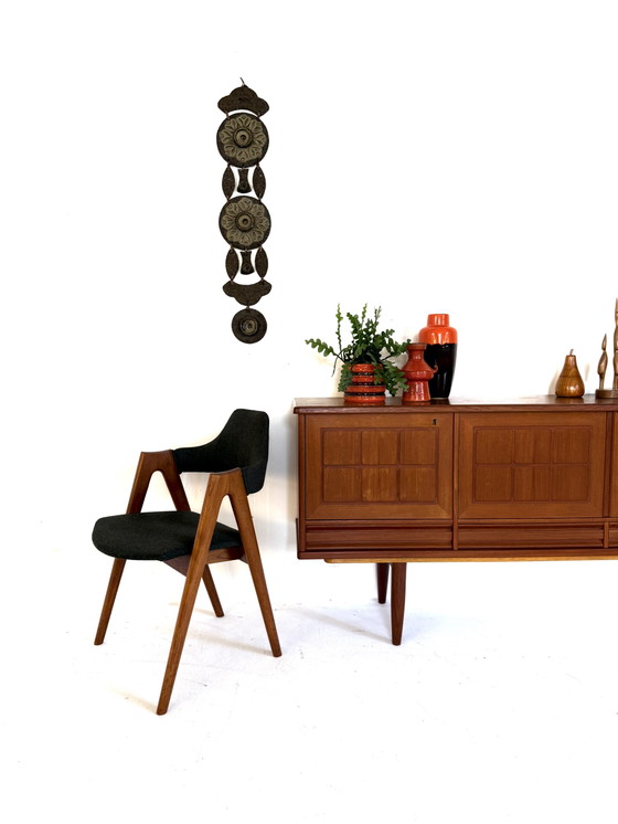 Image 1 of Vintage graphic teak sideboard, Nordas Stool ‘60