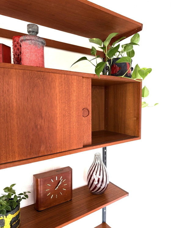 Vintage Modulair Teakhouten Wandsysteem, Kai Kristiansen ‘60 – Wandkast, Wood, Metal (photo 5 of 15)