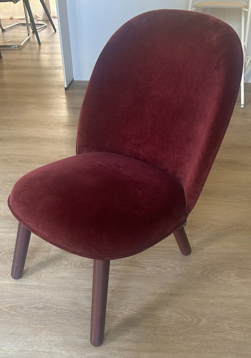 Normann Copenhagen Chaises longues Ace - Velours City Bordeaux - Lot de 2