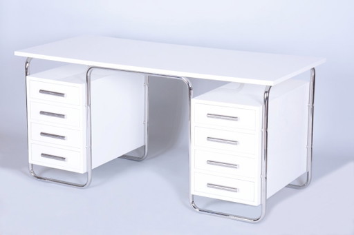 Gerestaureerd Bauhaus-schrijfbureau, van Marcel Breuer voor Thonet, chroom, Tsjechië, jaren 1930 – Metal, Wood