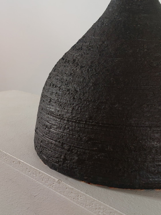 Image 1 of Lampada da tavolo vintage di metà secolo con base in ceramica.